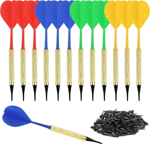Miniatura 14 de Accmor Soft Tip Darts, Bar Dart, Plastic Tip Darts Set, Attach Extra 100 Black 2BA Replacement Tips, Soft Tip Darts for Electronic/Plastic Dartboard