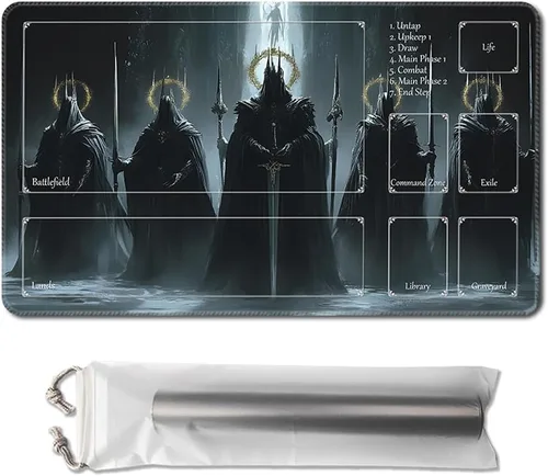 Miniatura 14 de MTG - Tapete de juego de 24 x 14 pulgadas, bolsas de almacenamiento con parte trasera antideslizante, ideal para entusiastas