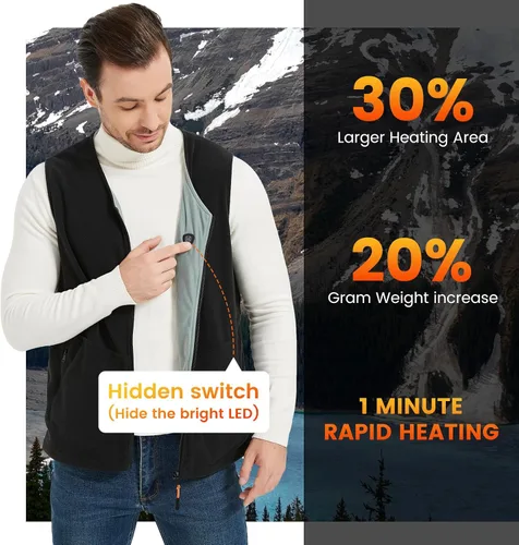 Miniatura 4 de ISOPHO Heated Vest for Men and Women, USB Charging Vest Heating for 8 Hours, Electric Heated Jacket