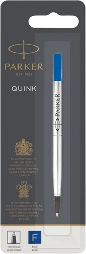Miniatura 8 de Parker Recambio de bolígrafo roller, punta fina, tinta azul QUINK, 1 unidad