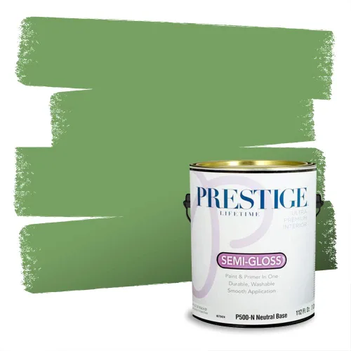Miniatura 60 de Prestige Paints - Pintura exterior e imprimación en uno, 1 galón, plano, compatibilidad comparable con el color menta «Whipped Mint» de Behr