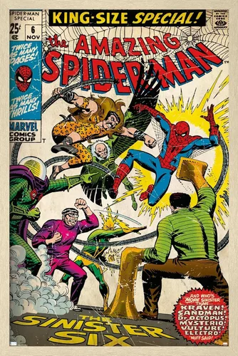 Miniatura 12 de Trends International Marvel Comics - Póster de pared de Spider-Man - Amazing Spider-Man #6, 14.725 x 22.375 pulgadas, versión enmarcada de madera