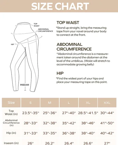 Miniatura 6 de Ewedoos Leggings de maternidad sobre el vientre con bolsillos, cintura alta, leggings de embarazo para mujer, pantalones de yoga de maternidad