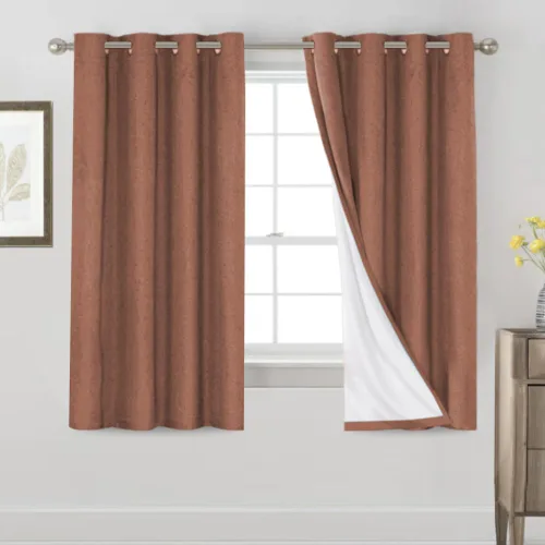 Miniatura 141 de Primitive - Cortinas opacas 100 % de lino texturizado natural para dormitorio, sala de estar, cortinas para ahorra energía, tela de arpillera