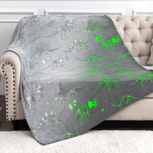 Regalos de juguetes de dinosaurio para niños y niñas, manta que brilla en la oscuridad, el mejor regalo de cumpleaños, Navidad, San Valentín, Pascua