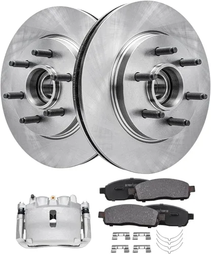Miniatura 24 de Detroit Axle - 4 rotores de freno para Ford 2012 2013 2014 F-150 Lobo, repuesto de rotores de freno de disco: rotor delantero de 13.78 pulgadas