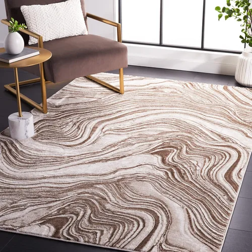 Miniatura 25 de SAFAVIEH Meadow Collection - Alfombra para pasillo, 2 x 7 pies, azul y gris, diseño abstracto moderno, no desprende pelusa y de fácil cuidado, ideal