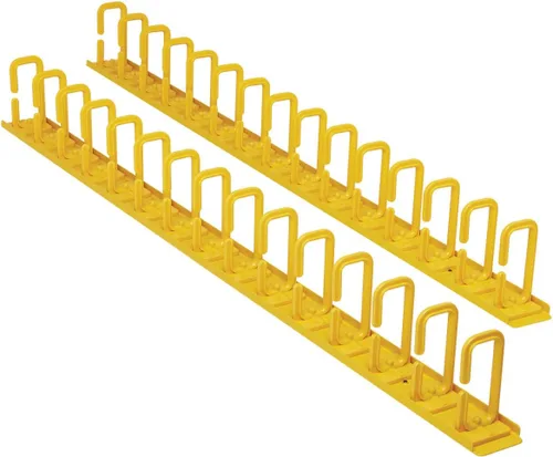 Miniatura 6 de Tripp Lite Gestor de cables vertical para rack de servidores, anillos flexibles, acero negro, 6 pies/5.9 ft, dos secciones de 3 pies, garantía de 5