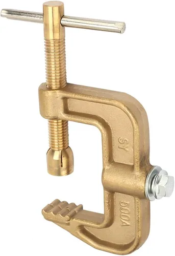 Miniatura 4 de Abrazadera de tierra de la soldadura, abrazadera de tierra clásica de la soldadura de tierra de la forma del latón 500A del material de latón