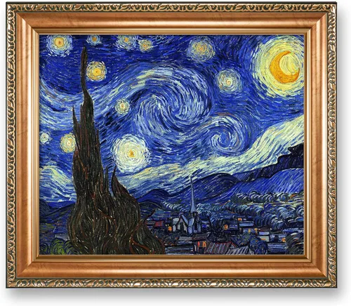 Miniatura 79 de A&T ARTWORK Noche estrellada sobre el Ródano de Vincent Van Gogh. Tamaño del marco: 36 x 30 pulgadas, tamaño de la imagen: 30 x 24 pulgadas
