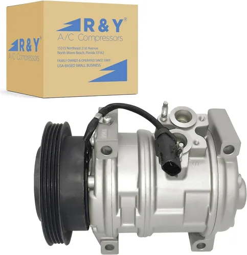 Compresor de CA RYC y embrague de A/C GG387 (solo para vehículos con transmisión manual. Compatible con Chrysler PT Cruiser 2.4L 2001, 2002, 2003,