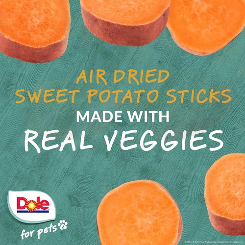 Miniatura 2 de Dole para Mascotas Golosinas para Perros de Batata Secadas al Aire, 6 onzas Hechas con Batata Real, Un Solo Ingrediente, Golosinas para Perros