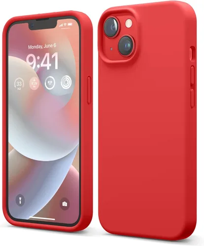 Miniatura 12 de elago Funda compatible con iPhone 14, de silicona líquida, funda protectora de cuerpo completo, a prueba de golpes, diseño delgado, forro