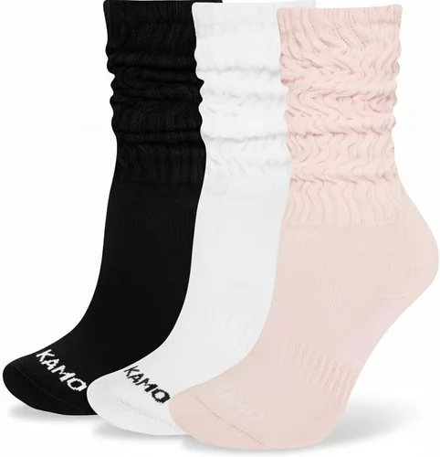 Miniatura 7 de Kamo Fitness Acogedor paquete de 3 pares: calcetines largos para mujer, suaves y transpirables para botas y calcetines holgados, talla 5-9