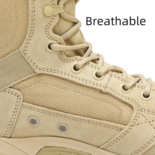 Miniatura 3 de Botas tácticas militares de 8 pulgadas para hombre, botas de trabajo de combate ligeras