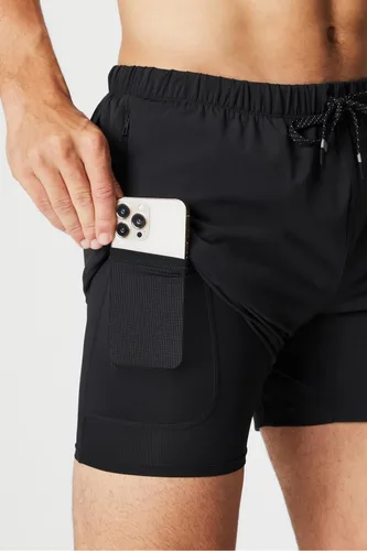 Miniatura 2 de Fabletics The One - Pantalón corto para hombre (forro), entrenamiento, natación, ligero, de secado rápido, bolsillo con cremallera, tejido elástico