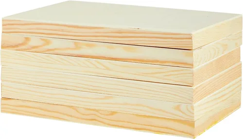 Miniatura 9 de Juvale Tableros de lona de madera, 8 x 10 pulgadas, pino marrón claro, 0.85 pulgadas de grosor, paquete de 6, lienzo de madera en blanco