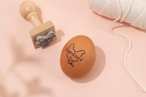 Miniatura 3 de Stamp by Me Sello para Huevos Sellos de Madera para Huevos de Gallina Sello de Goma Personalizado para Huevos Frescos Estampado