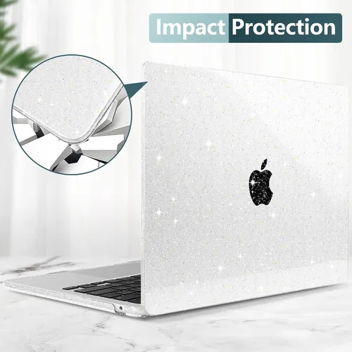Miniatura 6 de TWOLSKOO Compatible con MacBook Air M4 de 15 pulgadas funda lanzamiento 2025-2023 M4 A3241 M3 A3114 M2 A2941, carcasa rígida de plástico y protector