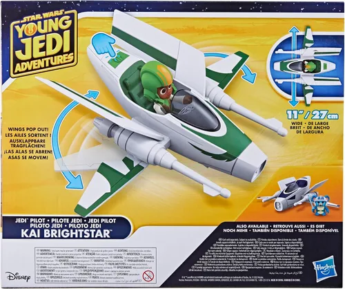 Miniatura 14 de Star Wars: Young Jedi Adventures Jedi Pilot Kai Brightstar, figura de acción a escala de 4 pulgadas, juguetes, juguetes preescolares para niños
