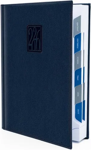 Miniatura 10 de Agenda diaria 2026 (12.7 x 17.8 cm) - Hecha en Italia, agenda horaria de una página por día, 416 páginas, pestañas y calendario mensual, agenda