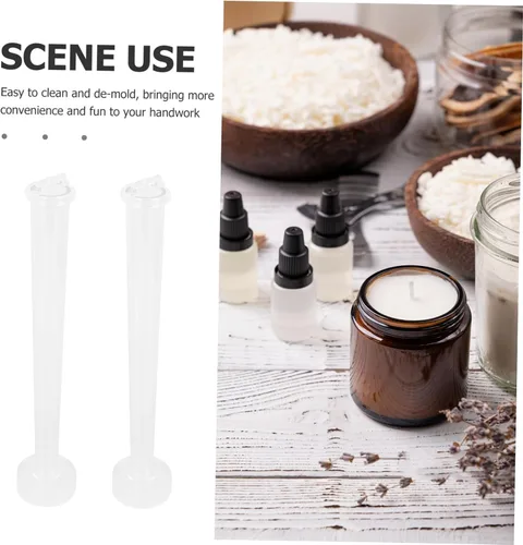 Miniatura 8 de FOMIYES Moldes de resina, 2 moldes cónicos de plástico para velas de plástico, moldes cónicos para velas grandes, suministros de fabricación