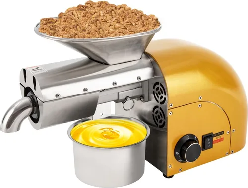 Máquina de prensa de aceite de 1800 W, prensa en frío y caliente, extractor automático de aceite eléctrico para el hogar, aguacate, coco, lino, Oro