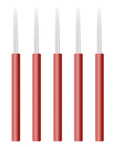 Miniatura 2 de Xiaoyu Agujas redondas de Microblading, pluma manual del tatuaje de la ceja de la aguja de la niebla para el maquillaje permanente, 50PCS, 3R