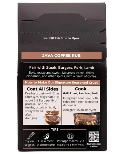 Miniatura 3 de Char Crust Dry-Rub Seasonings Java Coffee Rub Condimentos todo en uno Perfecto para carne de res, cerdo y cordero Costra distintiva que sella