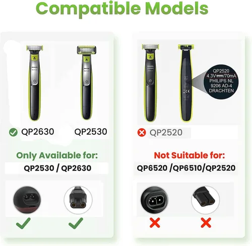 Miniatura 2 de LinMei Cable de alimentación adaptador de 15 V compatible con Philips Norelco HQ8505 7000 5000 3000 Series 3500 MG3750 MG5750 MG7750 S1560