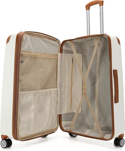 Miniatura 2 de Miami CarryOn Collins - Juego de equipaje giratorio expandible de 3 piezas, Blanco, Collins