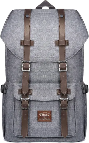 Miniatura 18 de Mochila para laptop Kaukko, senderismo y campamentos, mochila universitaria grande casual, mochila de hombro con capacidad para una laptop y Nailon