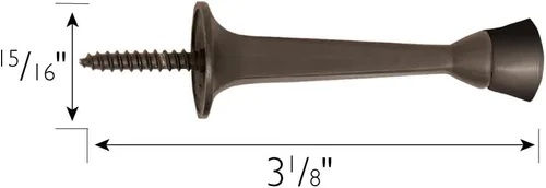 Miniatura 3 de Design House Paquete de 10 topes de puerta de acero sólido con punta de goma suave, topes de puerta para pared, protegen paredes y puertas, Oil