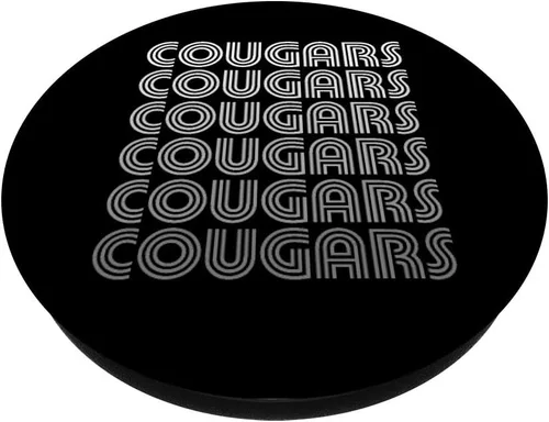 Miniatura 2 de Vintage Cougars PopSockets - Agarre y soporte para teléfonos y tabletas, Negro