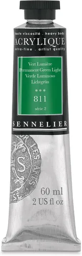 Miniatura 51 de Sennelier Acrílico para artistas extrafinos, 2.0 fl oz, luz verde cromo S3