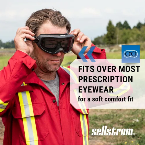 Miniatura 4 de Sellstrom Odyssey II Gafas de seguridad para incendios forestales - Protección ocular antivaho y antiarañazos para hombres y mujeres - Correa FR, se