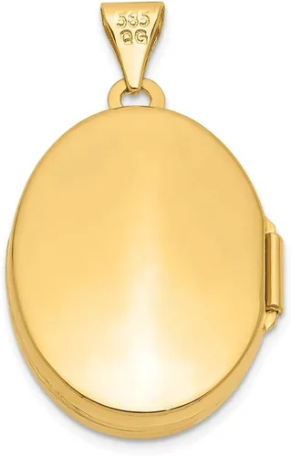Miniatura 3 de Colgante ovalado de oro amarillo de 14 quilates, 1.181in x 0.827in, Metal