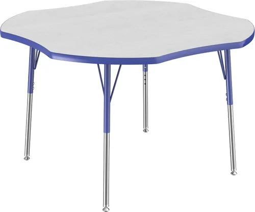Miniatura 105 de FDP Clover Mesa de Actividades Escolar y de Oficina (48 x 48 pulgadas), patas estándar con deslizadores giratorios para entornos de asientos