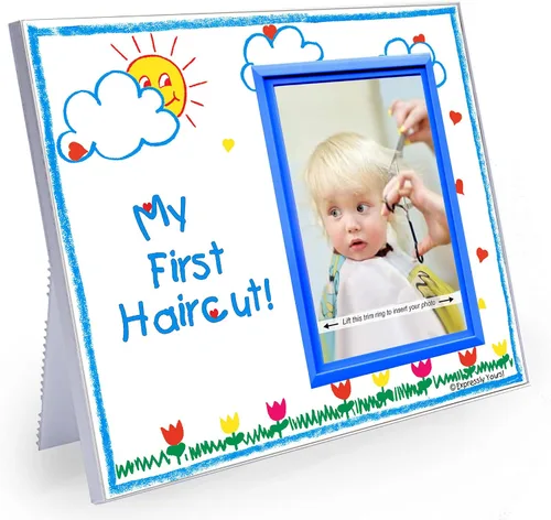 Miniatura 6 de My First Haircut! - Marco de fotos para regalo de fotos de momentos memorables, unicornio de fantasía, tamaño de mesa, 8.25 x 7 pulgadas, fácil