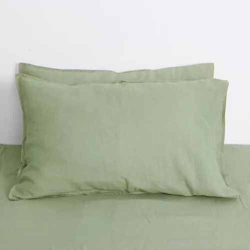 Miniatura 29 de Linen World - Juego de 2 fundas de almohada de lino, 20 x 30 pulgadas, tamaño estándar/Queen, fundas de almohada 100% lino natural francés, fundas