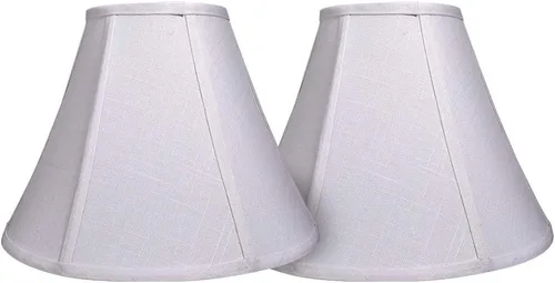 Miniatura 11 de Juego de dos pantallas Tootoo Star blancas para lámpara, juego de pantallas de tela de barril grandes para lámpara de pie y de mesa, 10 x 14 x 10