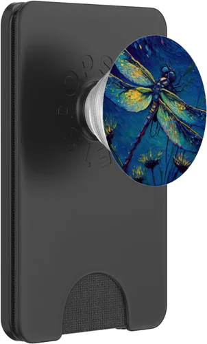 Miniatura 8 de Noche estrellada Famoso Estilo de Pintura Libélula PopSockets intercambiables PopGrip