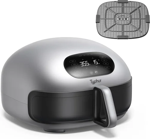 Miniatura 9 de Typhur Dome 2 AI Smart Air Fryer, Large Flat Airfryer with Top & Bottom Heating, Self-cleaning Digital Fryer, PFAS free Ceramic Basket, Fits a 12