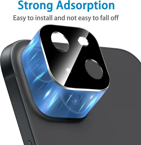 Miniatura 4 de Dengduoduo Paquete de 3 protectores de lente de cámara para iPhone 13 de 6.1" y iPhone 13 Mini de 5.4", vidrio templado, Ultra HD, dureza 9H, Sierra