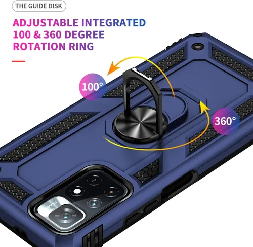 Miniatura 3 de Funda para Xiaomi redmi Note 11 5G 11T 5G Poco M4 Pro 5G con protector de pantalla, protección militar delgada a prueba de golpes Armor Defender