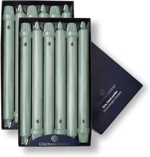 Miniatura 28 de Colonial Candle Vela cónica sin perfume, colección Handipt, ámbar, 12 pulgadas, paquete de 12, hasta 10 horas de combustión