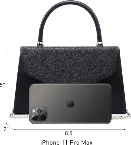 Miniatura 104 de Dasein Bolso de noche para mujer, embragues de fiesta, bolsos de boda, cóctel, baile de graduación, bolsos con purpurina esmerilada