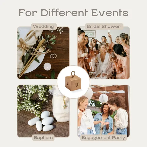 Miniatura 6 de Boxes Craftory Paquete de 25 cajas de regalo con asas de cordel (1.96 x 1.96 x 1.96 pulgadas) – Ideal para bodas y despedidas de soltera – La Habana