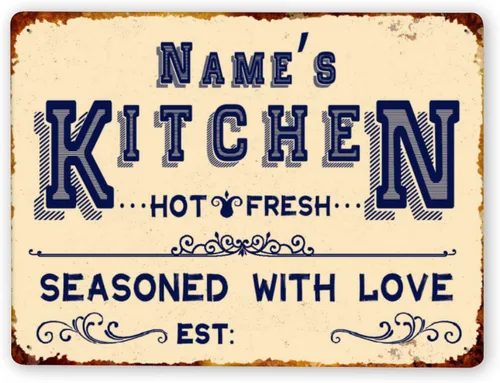 Miniatura 23 de Letreros de cocina personalizados personalizados para cocina, decoración de pared, letreros de metal para restaurante de mostrador, bar en casa