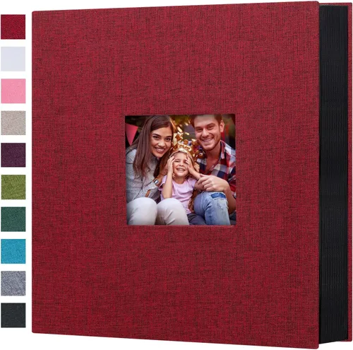 Miniatura 25 de Mublalbum Álbum de Fotos Pequeño 4x6 200 Fotos Cubierta de Lino Libro de Imágenes con Bolsillos Horizontales para Boda Familia Aniversario y Bebé